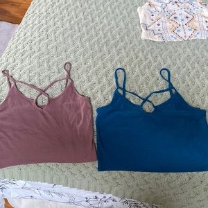 Two cropped tank tops from Kohls